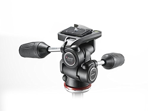 Manfrotto MH804-3W, MK II 3-Way-Kopf aus Adapto, mit ausziehbaren Hebeln, unabhängige Achsensteuerung, ergonomischer Gummigriff, geeignet für DSLRs, spiegellos von Manfrotto