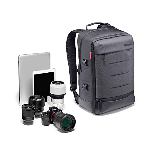 Manfrotto Manhattan Rucksack Mover-30, Mehrzweckrucksack, für den Transport von Kamera und Zubehör, aus wasserabweisendem Material, Fotorucksack mit PC- und Tablet-Fach, mit Stativ-Halterung von Manfrotto