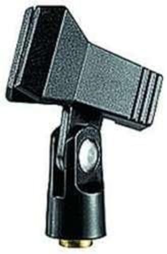 Manfrotto micc2 Spring Clip Mikrofon Holder – Zubehör für Stativ (schwarz, 50 g, tecnopolímero) von Manfrotto