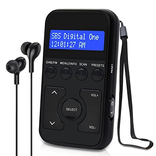 MangoKit MP1 Kleines Tragbares Mini DAB/DAB+/UKW-Radio,Digitales Taschenradio mit Kopfhörer,Wiederaufladbarem Akku für Sport,Laufen, Walken, Joggen oder Radfahren - Schwarz MangoKit MP1 Kleines Tragbares Mini DAB/DAB+/UKW-Radio,Digitales Taschenradio mit Kopfhörer,Wiederaufladbarem Akku für Sport,Laufen, Walken, Joggen oder Radfahren - Schwarz von MangoKit