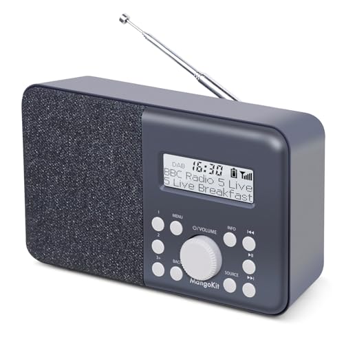 MangoKit MD1 Tragbares DAB+ Radio I Digital Radio mit Netz und Batteriebetrieb I DAB Radio I UKW Radio I Küchenradio DAB I Doppelter Wecker I *10h* Batterielaufzeit I 40 Voreinstellungen I Dunkelgrau MangoKit MD1 Tragbares DAB+ Radio I Digital Radio mit Netz und Batteriebetrieb I DAB Radio I UKW Radio I Küchenradio DAB I Doppelter Wecker I *10h* Batterielaufzeit I 40 Voreinstellungen I Dunkelgrau von MangoKit