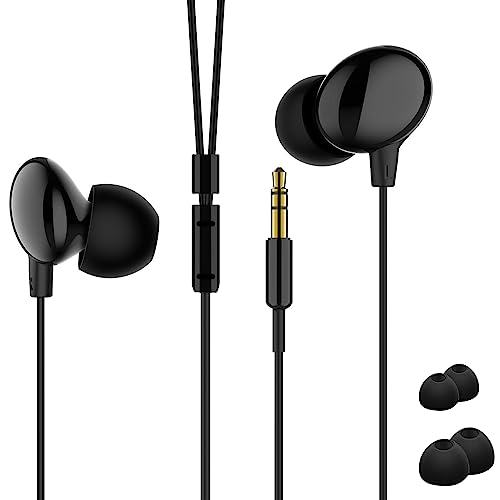 MangoKit Schwarzer In-Ear-Kopfhörer - 3,5 mm AUX-Stecker für Radio, Android-Handys, Computer - Kompakt und tragbar bequem in Ihre Ohren. MangoKit Schwarzer In-Ear-Kopfhörer - 3,5 mm AUX-Stecker für Radio, Android-Handys, Computer - Kompakt und tragbar bequem in Ihre Ohren. von MangoKit