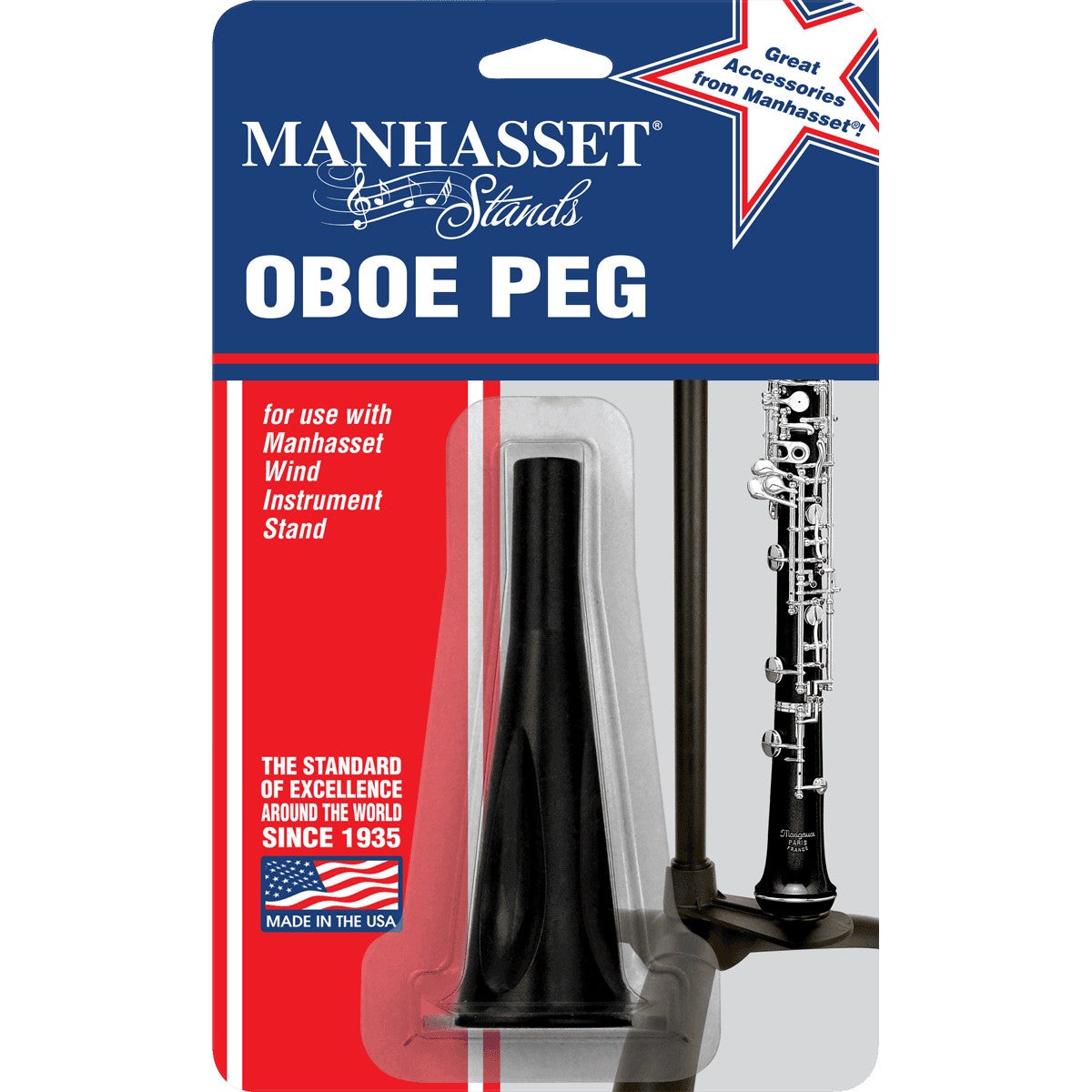 Manhasset 1470 Oboe Peg standaard voor hobo Manhasset 1470 Oboe Peg standaard voor hobo von Manhasset