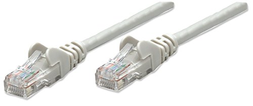 Intellinet 318921 Netzwerkkabel Cat5e U/UTP CCA Cat5e kompatibel RJ45-Stecker auf RJ45-Stecker 1 m grau von Manhattan