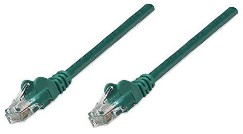 Intellinet 319782 Netzwerkkabel Cat5e U/UTP CCA Cat5e kompatibel RJ45-Stecker auf RJ45-Stecker, 3m grün von Manhattan