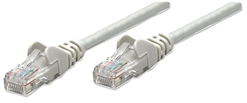 Intellinet 319812 Netzwerkkabel Cat5e U/UTP CCA Cat5e kompatibel RJ45-Stecker auf RJ45-Stecker, 5m grau von Manhattan