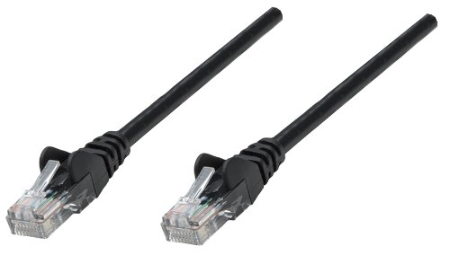 Intellinet 320771 Netzwerkkabel Cat5e U/UTP CCA Cat5e kompatibel RJ45-Stecker auf RJ45-Stecker, 5m schwarz von Manhattan