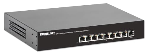 Intellinet 8-Port PoE+ Desktop Switch schwarz 560764 von Manhattan