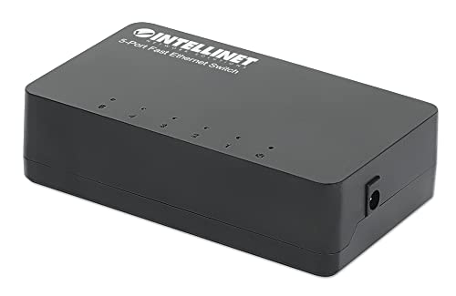 Intellinet Desktop 5-Port Fast Ethernet Switch schwarz von Manhattan