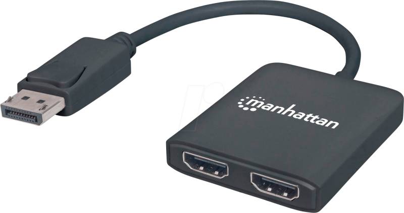 MANHATTAN 152716 - DisplayPort Adapter, DP Stecker auf 2x HDMI Buchse von Manhattan