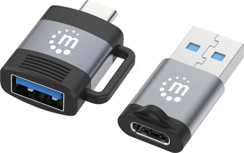 MANHATTAN 356329 - Adapter Set USB 3.0 C Stecker/A Buchse + A Stecker/C Buchse von Manhattan