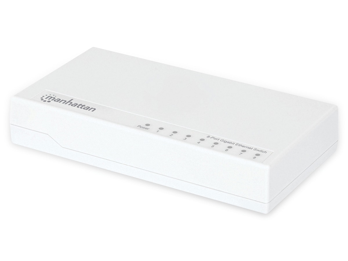 MANHATTAN Ethernet Switch, 8-Port, Gigabit, weiß von Manhattan