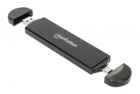 MANHATTAN M.2 NVMe und SATA SSD USB-Festplattengehäuse von Manhattan