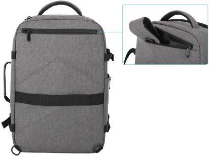 MANHATTAN Rome Notebook-Reiserucksack 17,3 Rucksack mit zwei Gerätefächern für Laptops bis zu 17.3 und Tablets bis zu 27,90cm (11), Handgepäck-geeignet, 40 L Kapazität, viele Zubehörfächer, drei herausnehmbare Etuis, zwei Tragegriffe, verstaubare Schultergurte, anthrazit (440370) von Manhattan