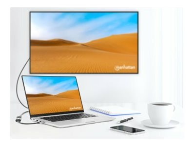 MANHATTAN USB-C auf HDMI-Adapter 4K 60Hz Alu Space grau von Manhattan