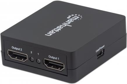 Manhattan 1080p 2-Port HDMI Splitter - Video-/Audio-Splitter - 2 x HDMI - Desktop Manhattan 1080p 2-Port HDMI Splitter - Video-/Audio-Splitter - 2 x HDMI - Desktop von Manhattan