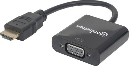 Manhattan 151467 HDMI / VGA Adapter [1x HDMI-Stecker - 1x VGA-Buchse] Schwarz 0.26m von Manhattan