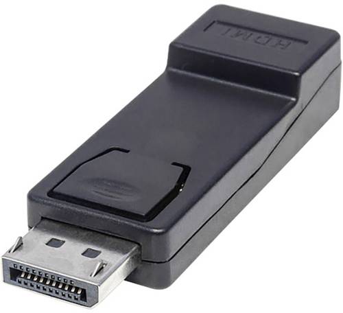 Manhattan 151993 DisplayPort Adapter [1x DisplayPort Stecker - 1x HDMI-Buchse] Schwarz UL-zertifizie von Manhattan