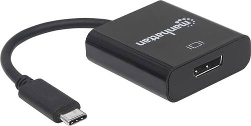 Manhattan 152020 DisplayPort / USB Adapter [1x USB 3.2 Gen 2 Stecker C (USB 3.1) - 1x DisplayPort Bu von Manhattan