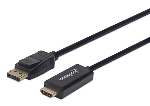 Manhattan 152662 1080p DisplayPort auf HDMI-Kabel DisplayPort-Stecker auf HDMI-Stecker, 1 m, schwarz von Manhattan