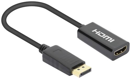 Manhattan 153713 DisplayPort Adapter [1x HDMI-Buchse - 1x DisplayPort Stecker] Schwarz 15cm von Manhattan