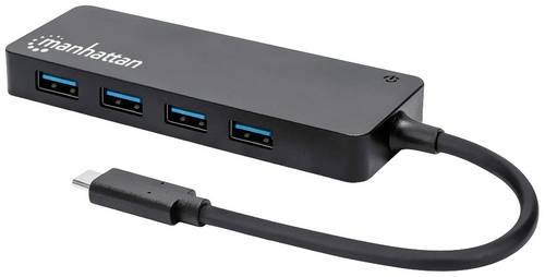 Manhattan 164924 4 Port USB-C® (USB 3.2 Gen 2) Multiport Hub Schwarz von Manhattan