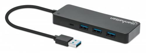 Manhattan 168403 USB 3.0-Hub Schwarz von Manhattan
