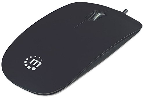 Manhattan 177658 Optische Slim Maus (USB - drei Tasten plus Mausrad - 1000 dpi) schwarz von Manhattan