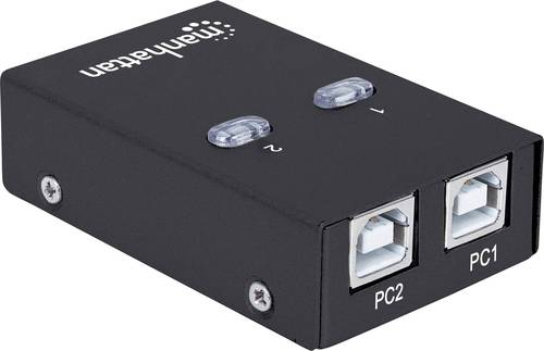 Manhattan 2 Port USB 2.0-Umschalter Schwarz von Manhattan