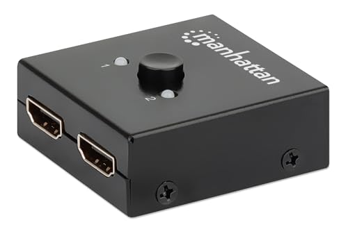 Manhattan 207850 4K bi-direktionaler 2-Port HDMI-Splitter/Switch "4K 30Hz", manuelle Auswahl, passiv Schwarz Manhattan 207850 4K bi-direktionaler 2-Port HDMI-Splitter/Switch "4K 30Hz", manuelle Auswahl, passiv Schwarz von Manhattan