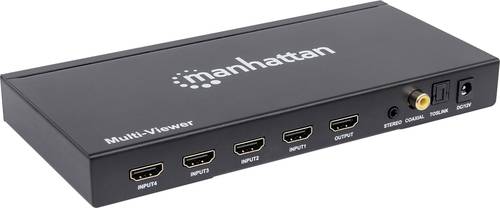 Manhattan 207881 4 Port HDMI-Switch mit Fernbedienung 1920 x 1080 Pixel von Manhattan