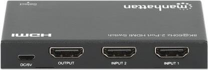 Manhattan 207942 - HDMI - Metall - Schwarz - 60 Hz - 480p - 576i - 720p - 1080i - 1080p - 1440p - 48 Gbit/s (207942) von Manhattan