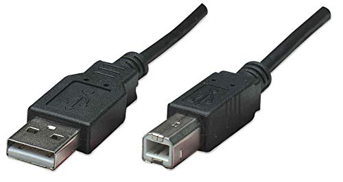 Manhattan 306218 Hi-Speed USB 2.0 Anschlusskabel (Typ A-Stecker auf Typ B-Stecker) 1 m schwarz von Manhattan