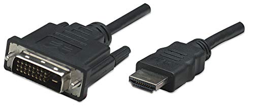 Manhattan 322782 HDMI auf DVI-Kabel HDMI-Stecker auf DVI-D Stecker Dual Link 1 m Schwarz von Manhattan