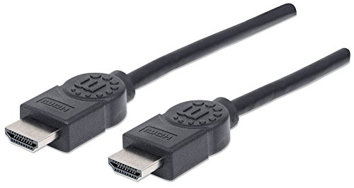 Manhattan 323239 High Speed HDMI Kabel mit Ethernet Kanal (HEC ARC 3D 4K) HDMI-Stecker auf HDMI-Stecker geschirmt schwarz 5 m von Manhattan