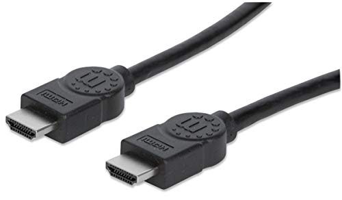 Manhattan 323260 High Speed HDMI Kabel mit Ethernet-Kanal (HEC ARC 3D 4K) HDMI-Stecker auf HDMI-Stecker geschirmt schwarz 15 m von Manhattan