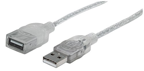 Manhattan 336314 Hi-Speed USB 2.0 Verlängerungskabel ( Typ A Stecker - Typ A Buchse ) 1,8 m silber von Manhattan