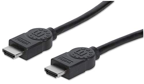 Manhattan 353274 High Speed HDMI-Kabel mit Ethernet Kanal (4K HEC ARC 3D) HDMI-Stecker auf Stecker geschirmt 7,5 m schwarz von Manhattan