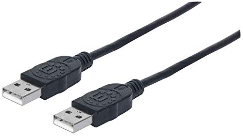Manhattan 353892 Hi-Speed USB 2.0 Anschlusskabel (A-Stecker auf A-Stecker) 1 m schwarz von Manhattan