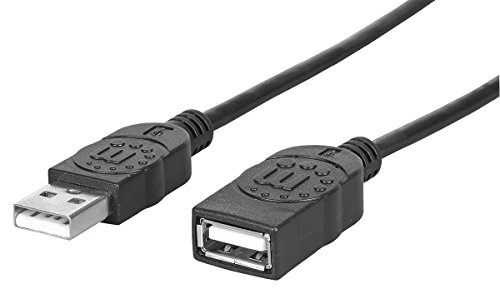 Manhattan 354257 Hi-Speed USB 2.0 Verlängerungskabel (A-Stecker auf A-Buchse) 0,5 m schwarz von Manhattan