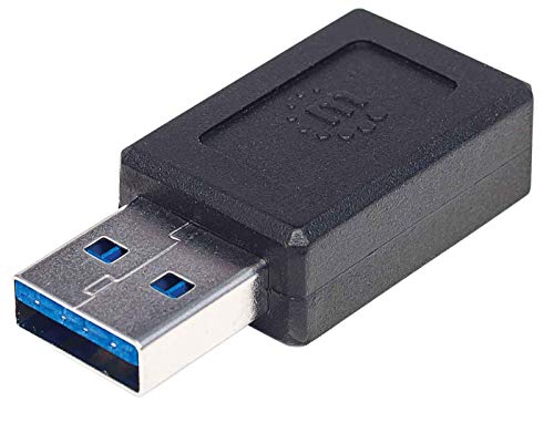 Manhattan 354714 SuperSpeed+ USB C Adapter USB 3.1, 2G, Typ A Stecker auf Typ C Buchse 10 Gbps schwarz Manhattan 354714 SuperSpeed+ USB C Adapter USB 3.1, 2G, Typ A Stecker auf Typ C Buchse 10 Gbps schwarz von Manhattan