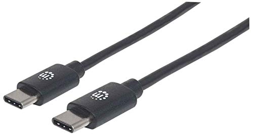 Manhattan 354899 USB 3.1 Typ C Gen2-Kabel Typ C-Stecker auf Typ C-Stecker 10 Gbit/s, 0,5m schwarz von Manhattan