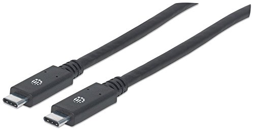 Manhattan 354905 USB 3.1 Typ C Gen1-Kabel Typ C-Stecker auf Typ C-Stecker 5 Gbit/s, 2m schwarz von Manhattan