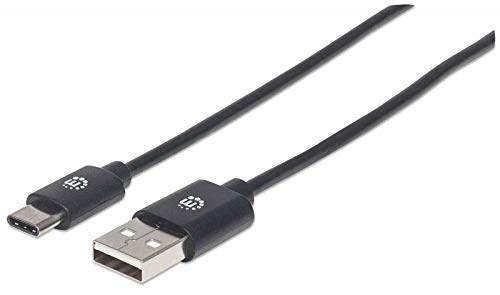 Manhattan 354974 USB 3.1 Typ C Gen1-Kabel Typ C-Stecker auf Typ A-Stecker 5 Gbit/s, 2m schwarz von Manhattan