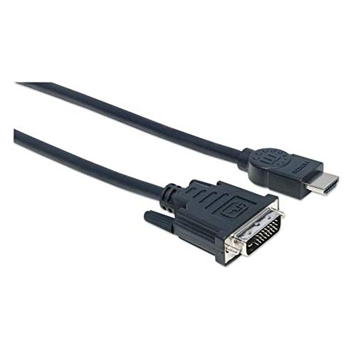 Manhattan 372510 HDMI-Stecker auf DVI-D 24+1 Stecker Dual Link 3 m schwarz von Manhattan