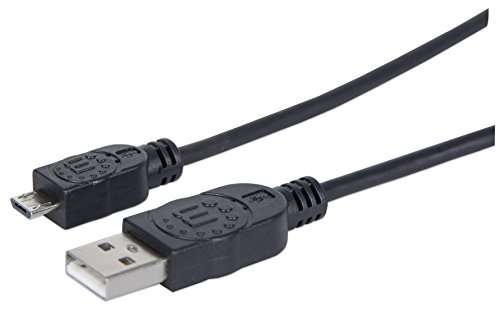 Manhattan 393874 Hi-Speed USB 2.0 Anschlusskabel (A-Stecker / Micro-B-Stecker) 1 m schwarz von Manhattan