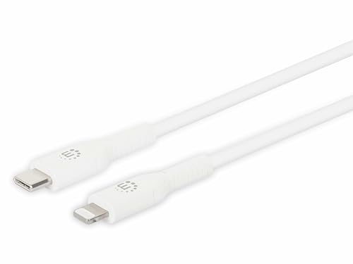 Manhattan 394505 USB-C™ auf Lightning® Lade- und Synchronisierungskabel 0,5m weiß von Manhattan