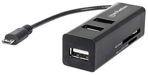 Manhattan 406239 24-in-1 Kartenleser (3-Port, USB 2.0) schwarz von Manhattan