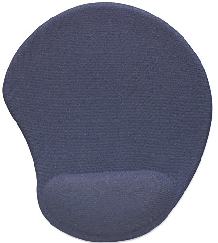 Manhattan 427203 Ergonomisches Gel Mauspad (Verbessert Komfort und Performance der Maus) blau von Manhattan