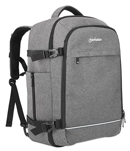 Manhattan 440370 Rucksack für Notebook, 17,3 Zoll, Handgepäck, Rom, Grau von Manhattan